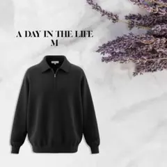 A DAY IN THE LIFE シンプルブラックセーターM，メンズ春先