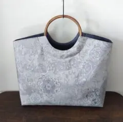 817 おでかけバック 大島紬 正絹 着物リメイク 大島紬