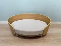 アイリスオーヤマ ペットベッド プライウッド オーバル 木目 犬猫用のサムネイル