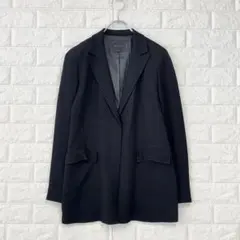 アンタイトル【9】黒 テーラードジャケット ストレッチ ウール混 春夏 オフィス