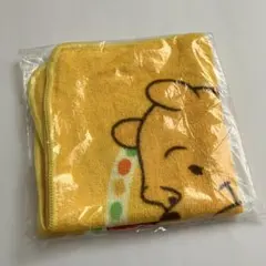 ハンドタオルループ付きプーさんディズニー　名前ラベル付き　日本製　スクールタオル