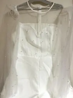 オールインワン ホワイト パーティードレス