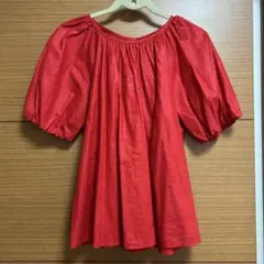 malet met 新品　ブラウス ギャザー ボリューム袖 麻
