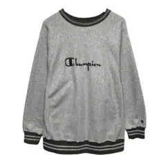 90s チャンピオン×リバースウィーブ　ビンテージスウェットトレーナー　刺繍ロゴ