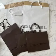 希少 旧デザイン【ルイヴィトン/DIESEL 紙袋】5枚セット