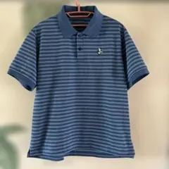 【美品】CUAMS ボーダーポロシャツ　Ｌのサムネイル