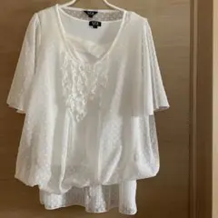 レディース　タンク付きトップス　Lサイズ