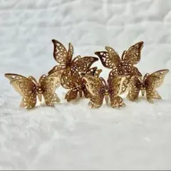 ゴールド蝶デザイン ヘアピン6個セット