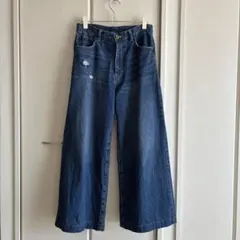 ハグオーワー⭐︎裾フリンジカーブデニムパンツ美品 - メルカリ