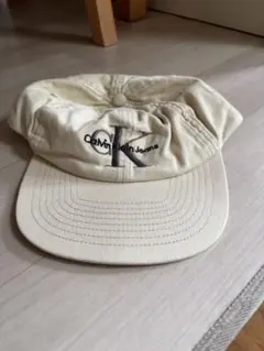 希少　90sCalvin Klein Jeans キャップ クリーム