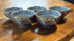 有田焼 聖山窯 古伊万里様式 小鉢 5客セット 金彩 色絵 牡丹のサムネイル