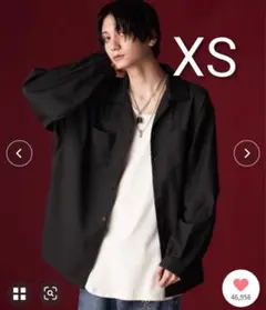 【XS】アドラー　ドルマンスリーブオープンカラーシャツ
