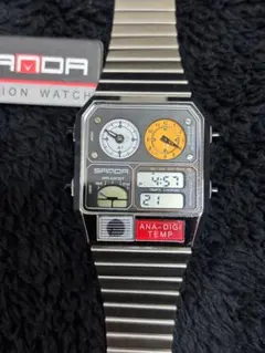 新品　SANDA デジタル腕時計 ANA-DIGI-TEMP アナデジテンプ