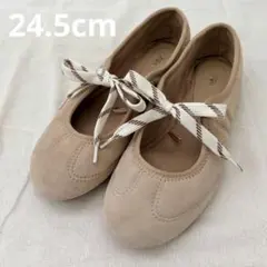 ZARA フラットシューズ バレエシューズ ベージュ 約24.5cmのサムネイル