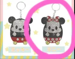 ディズニー ラインストーン　キーホルダー　ミニー