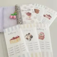 A6バインダー　リフィル　パステルスイーツ　バインダー貯金　韓国　貯金リフィル