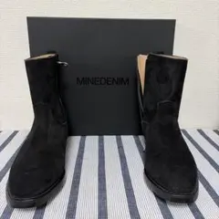 MINEDENIM ブラック サイドジップブーツのサムネイル