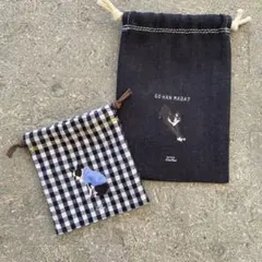 【ボストンテリア】オリジナルイラスト　巾着　2枚セット　バラ売りできます