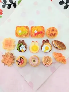 フェイクフード くまのトースト3種類セット ミニチュア ハンドメイド