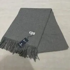 美品 ジョンストンズ カシミヤ100％ 大判ストール ミッド グレー