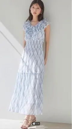 snidel Sustainableプリーツフリルワンピース