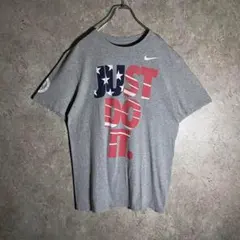 【美品】NIKE Tシャツ JUST DO IT アメリカ スウォッシュ グレー