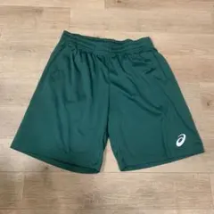 美品アシックスasicsハーフパンツXLグリーン