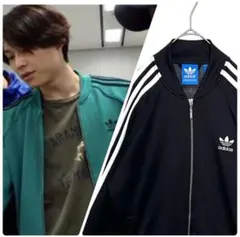 【松村北斗着用】 超美品adidas ATP復刻SSTジャージ2XO 黒白 古着