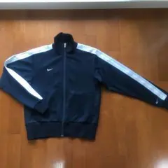 NIKE ナイキ トラックジャケット　レトロ　紺×白　ジャージ　レディース M