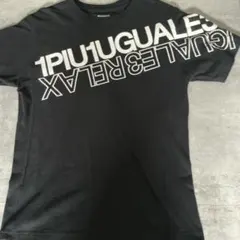 1PIU1UGUALE3 RELAX Tシャツ 黒 ロゴ 〔ウノピュウ〕 刺繍のサムネイル