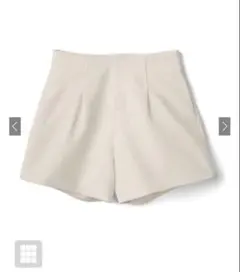 タックハイウエストショートパンツ［at1744］　アイボリー　S