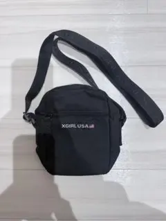 X-GIRL USA ブラックショルダーバッグ