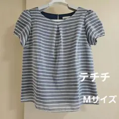 ストライプ柄 半袖ブラウスのサムネイル