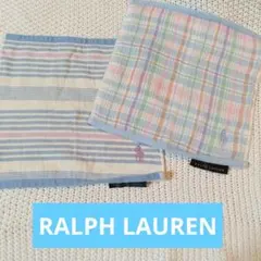 Ralph Lauren チェック柄タオルハンカチ 2枚セット