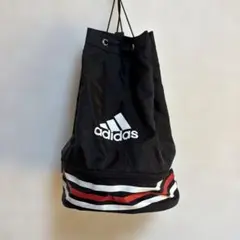 adidas プールバッグ 黒 ストライプデザイン