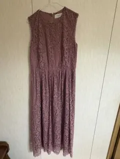 OPAQUE CLIP レースノースリーブドレス