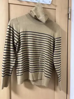 ボーダー　タートルネック