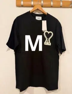 AMI PARISアミパリス ハートロゴ Tシャツ Mサイズ ブラック 男女兼用
