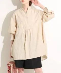 IENA LA BOUCLE 麻ブロード ボザムシャツのサムネイル