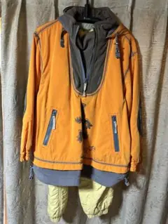 elbe オレンジ スキーウェア　上下セット