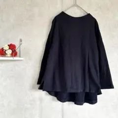 utilite　ドルマンプルオーバー　カットソー　ポンチョ風 日本製　綿100%