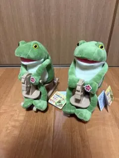 おとぼけケロピョンぬいぐるみスリッパ・ゆらゆら木馬ギミックセット