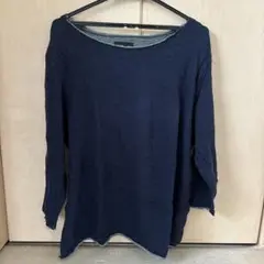 P.b.s. ネイビー オフショルダー Tシャツ L