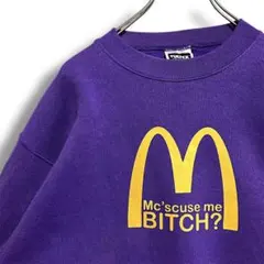 BQRF ネタ スウェット 古着 90s USA製 マクドナルド 企業 ロゴ