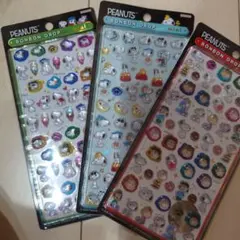 ボンボンドロップシール　ミニ　スヌーピー 3枚セット