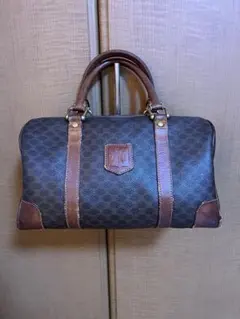 CELINE ハンドバッグ ミニボストン マカダム トリオンフ レザー - メルカリ
