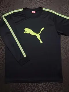 PUMA プーマ ブラック 長袖カットソー 160cm ネオンカラー