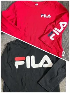 FILA ネイビー レッド 長袖Tシャツ 90 95 ロンT セット 子供服のサムネイル