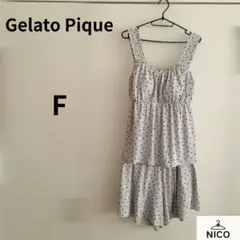 ジェラートピケ　ハートモチーフキャミソール & ショートパンツ　ルームウェア