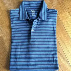 ユニクロ ダークブルー ボーダーポロシャツ XL
